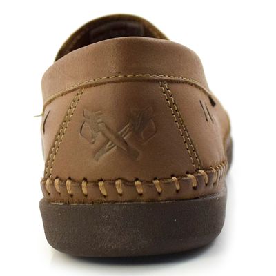 Sapatilha Masculina de Couro Free Way Marrom LOGAN-2