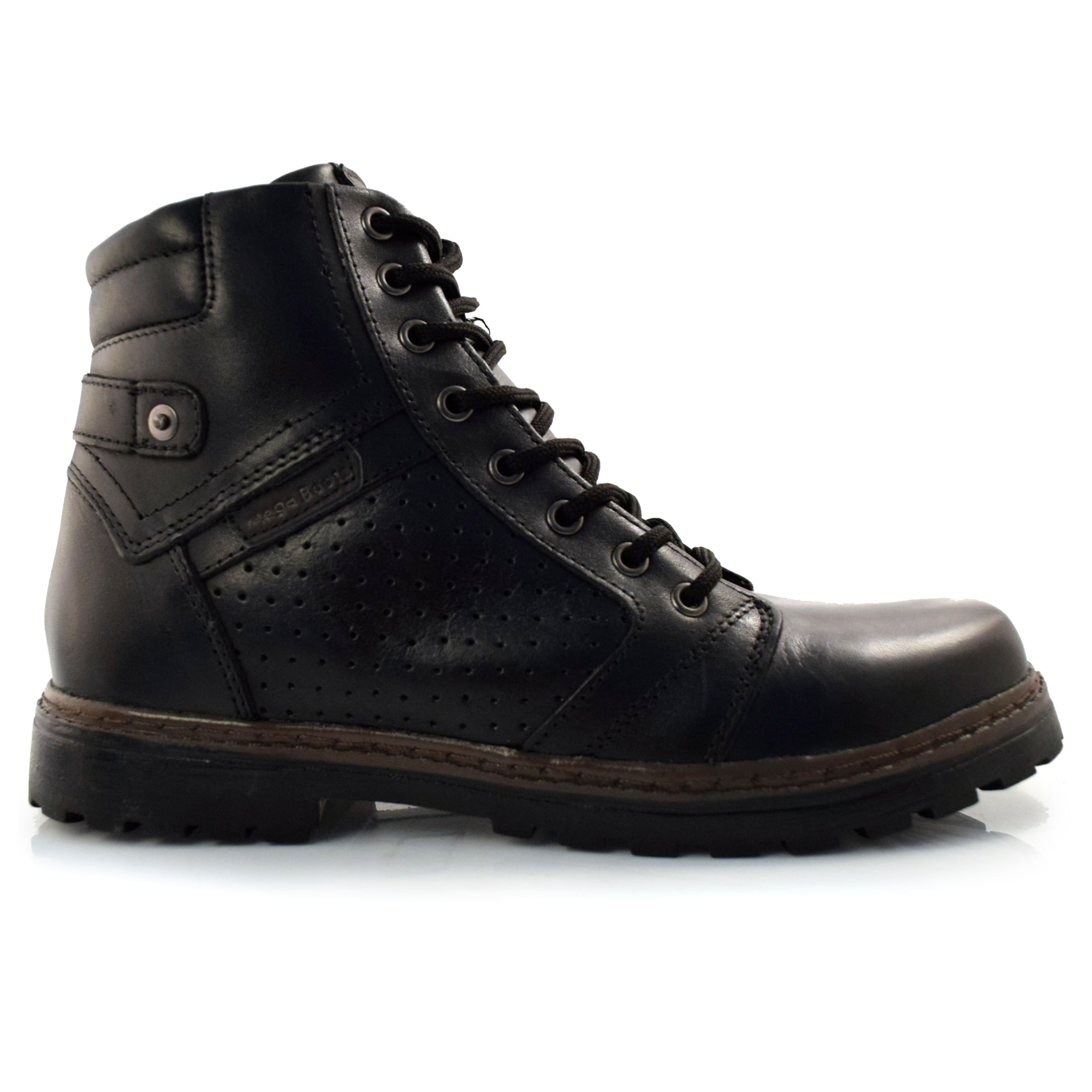 Coturno Masculino de Couro Megaboots Preto 6021