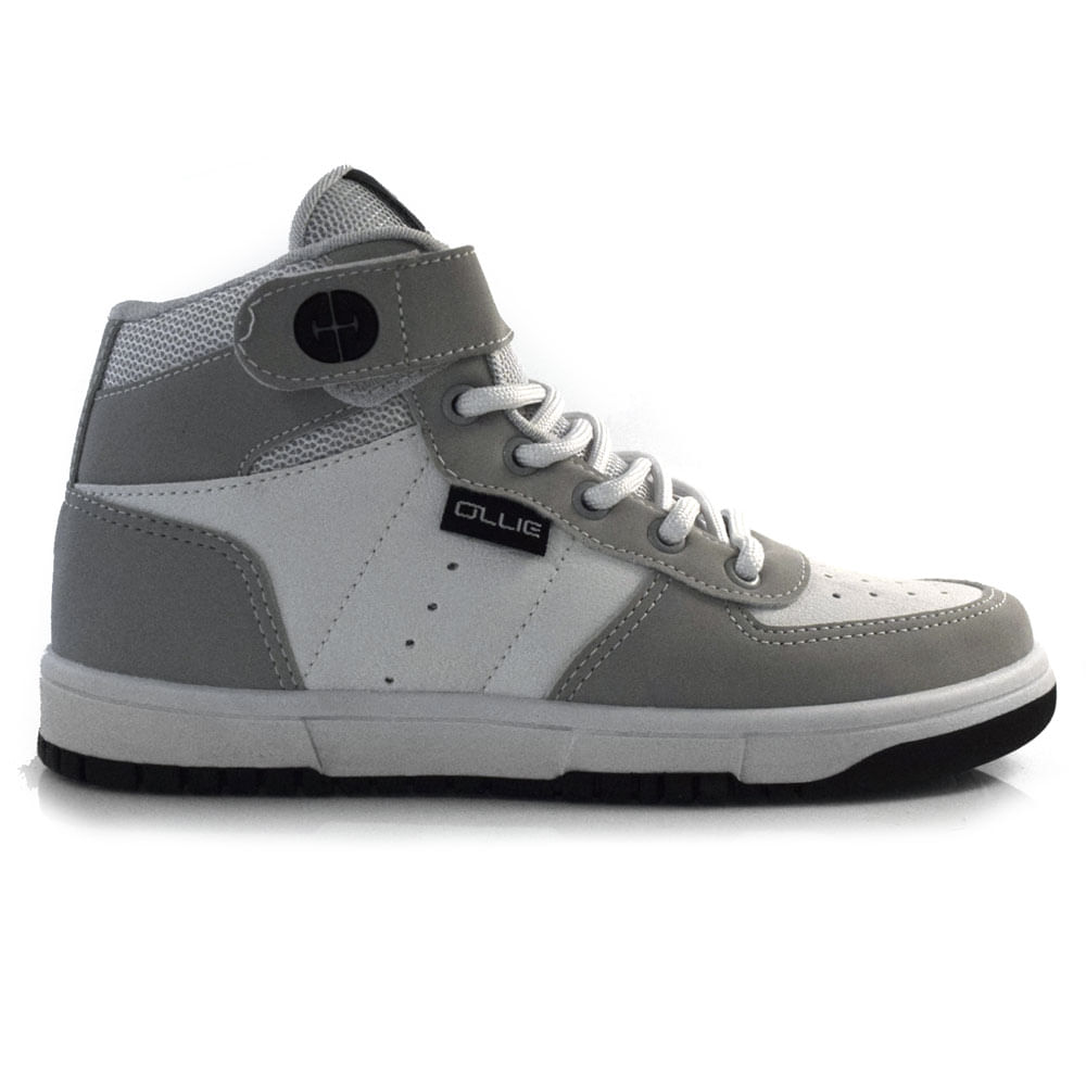 Tênis de Cano Alto Infantil Ollie Alpha Cinza ALPHA INF
