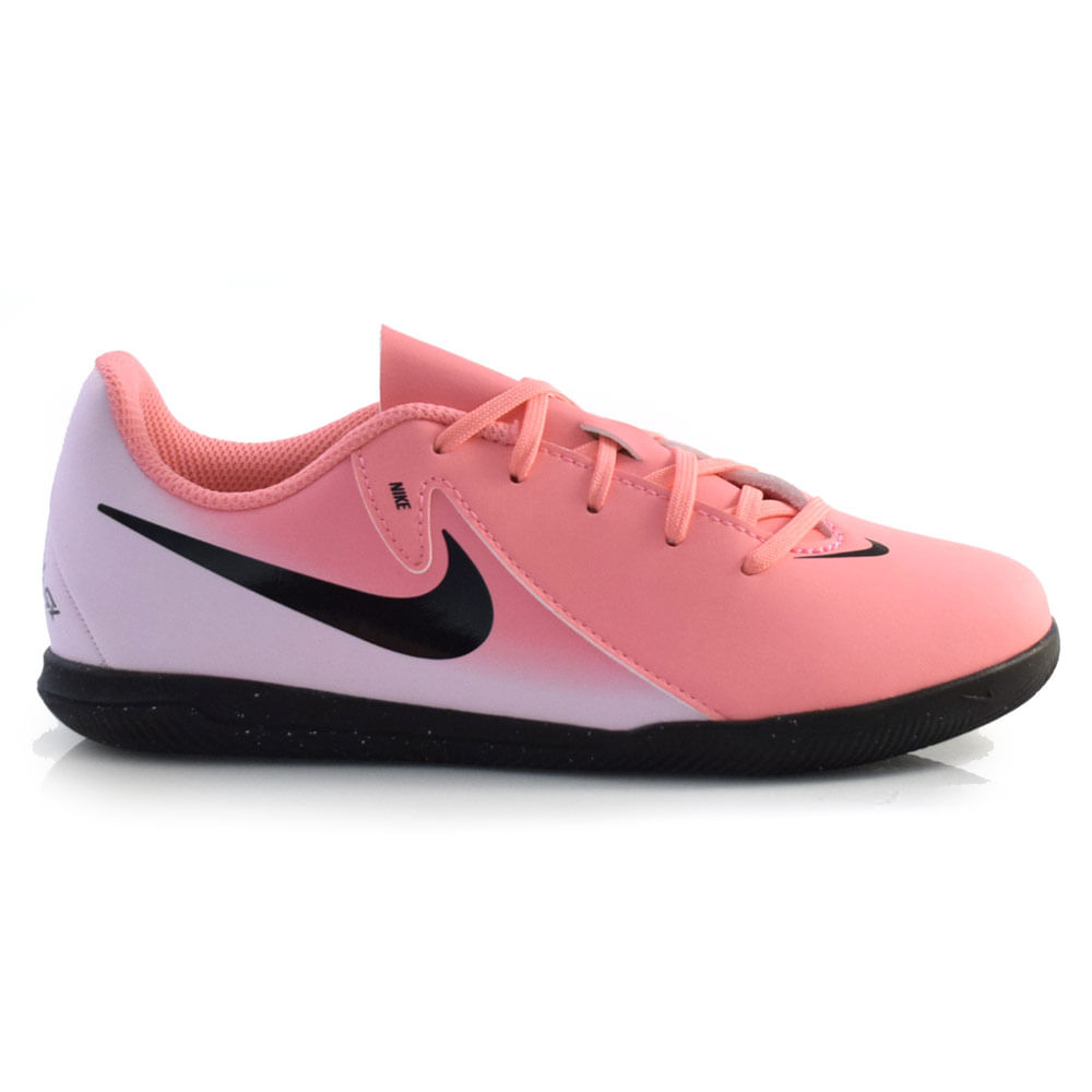 Chuteira de Futsal Infantil Nike Phanton Rosa FJ2606-600 JR