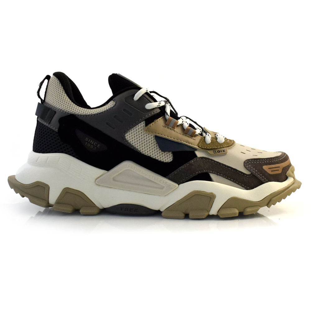 ck9点 Tênis Chunky Masculino QIX Trek Bege 52020009