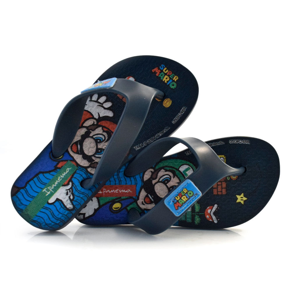 Chinelo Infantil Ipanema Super Mario Azul 27161