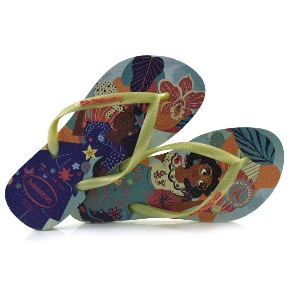 Chinelo Havaianas Kids Slim Princesas Verde 4123328