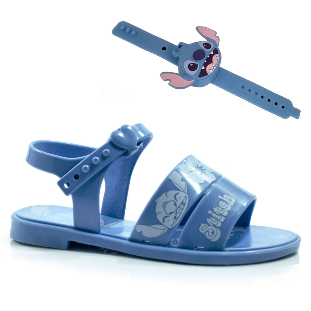 Sandália Infantil Grendene Stitch Time do 23 ao 33 Azul 23248