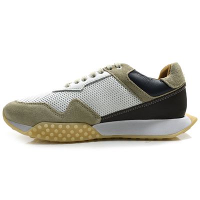 Tênis de Couro Masculino Ferracini Racer Branco 8526