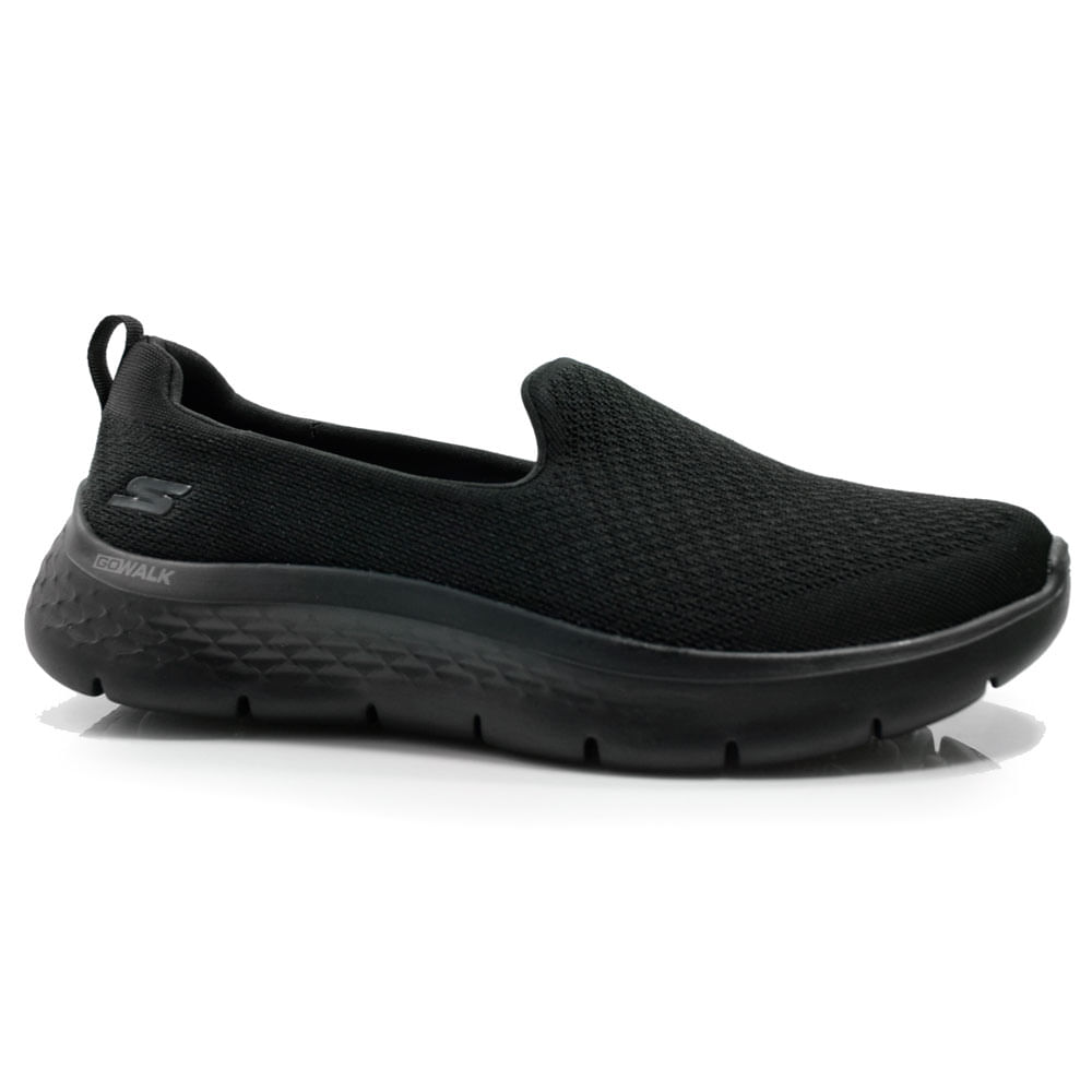 Tênis Slip On Feminino Skechers Go Walk Flex Preto 124819BR