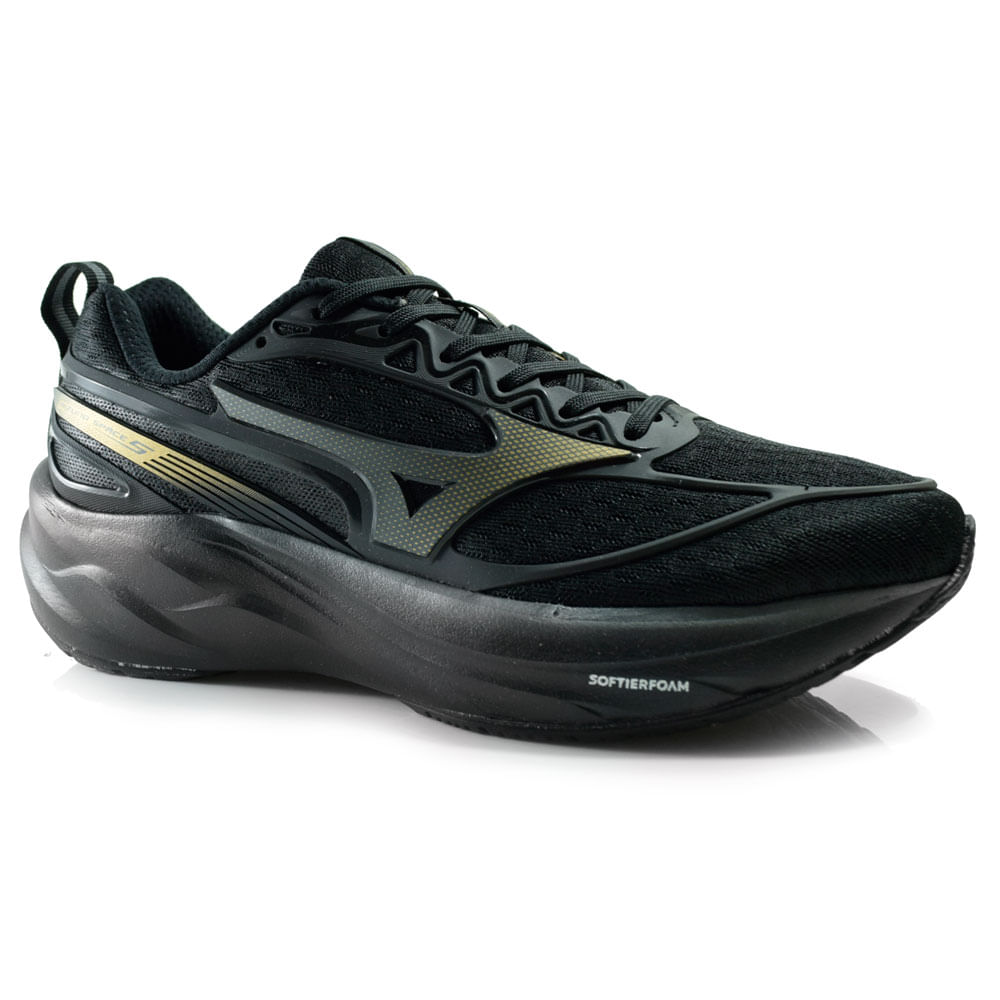 Tênis Infantil Mizuno Space 5 JR Preto 101007007 JR