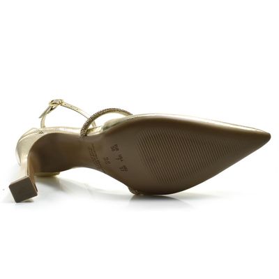 Scarpin de Salto Taça Cazzualen Dourado T9419-231