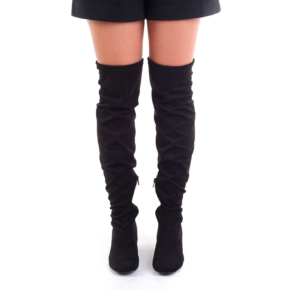 Bota Over Knee Feminina Cazzualen Preto T4414-230
