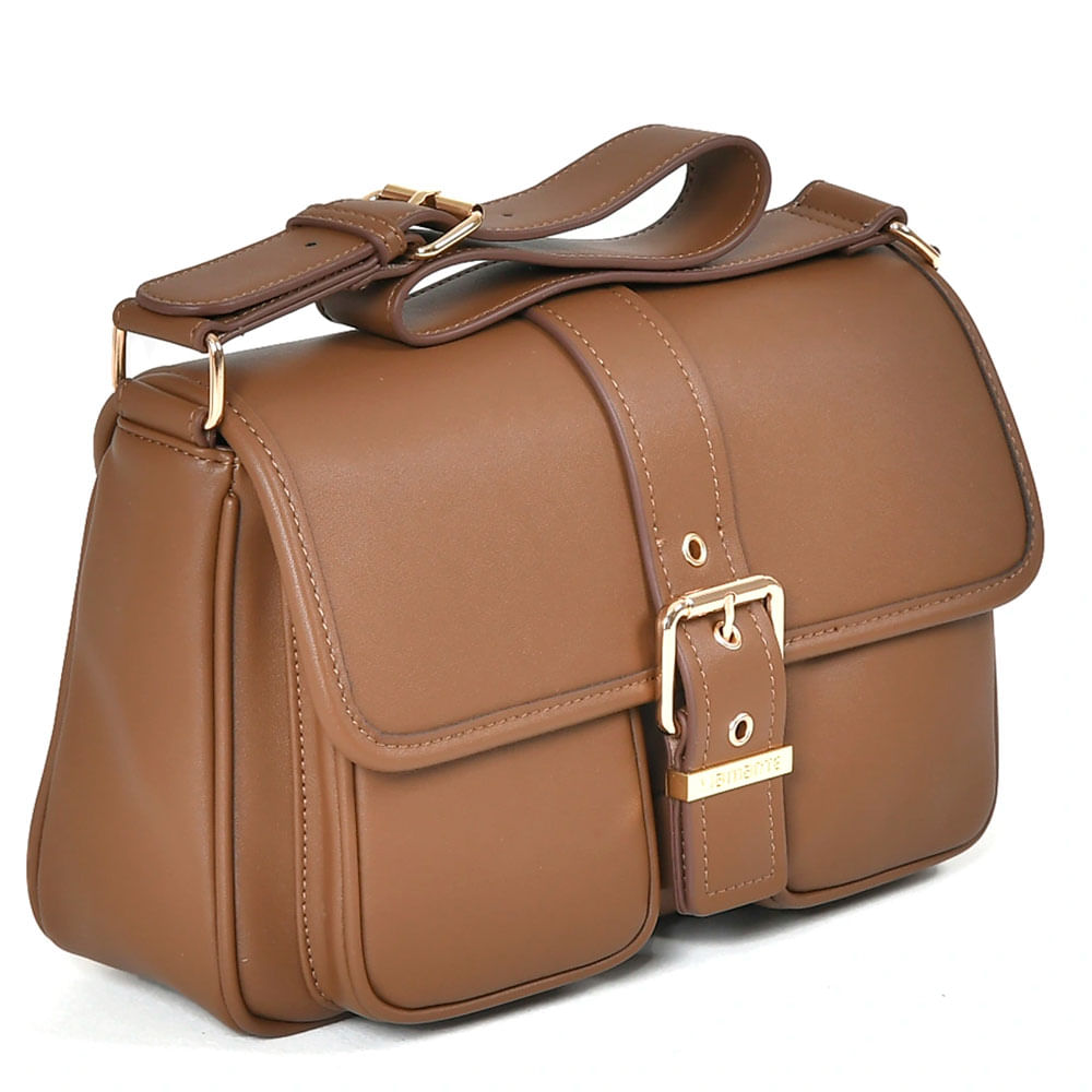 Bolsa Transversal Feminina Via Marte Marrom B2-606-01