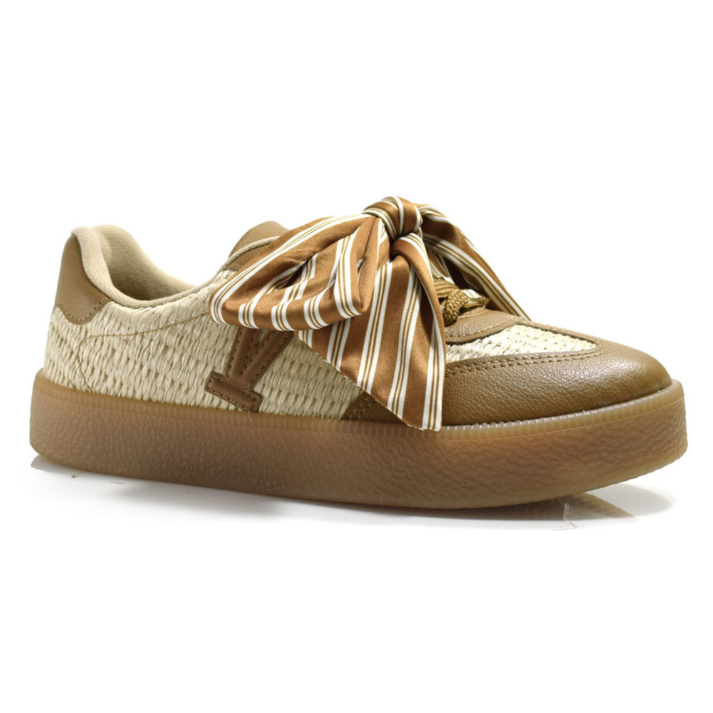 Tênis Casual Feminino Vizzano Bege