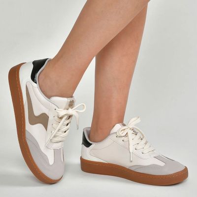 Tênis Casual Feminino Via Marte Creme 213-006-04