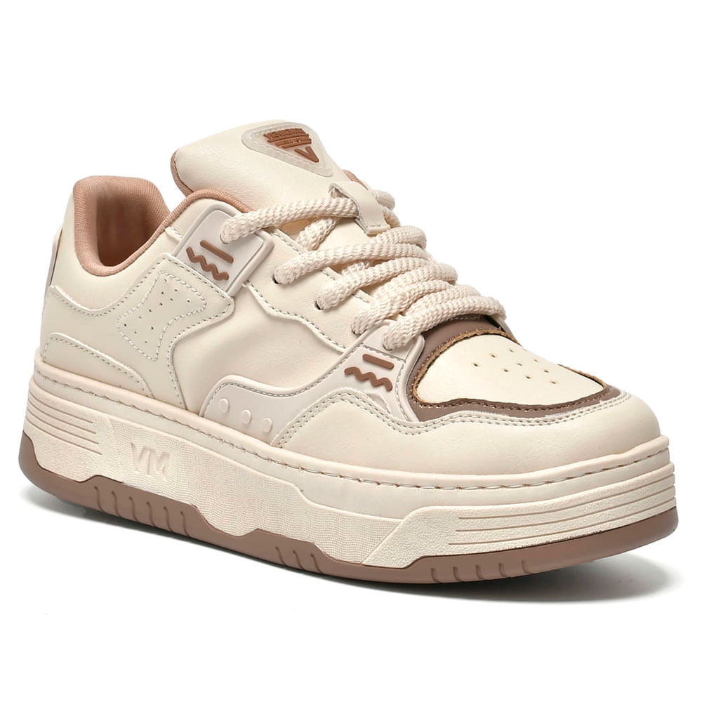 Tênis Casual Feminino Via Marte Bege 225-007-04